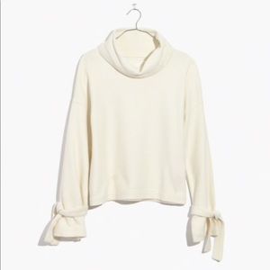 Madewell mockneck tie cuff top size medium